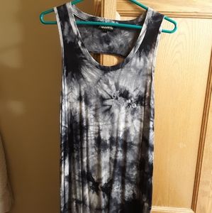 Black and grey tie dye dress